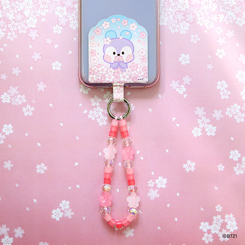 BT21 minini Official Cherry Blossom Phone Tag Holder