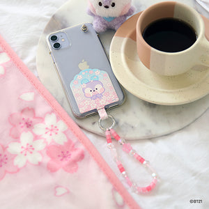 BT21 minini Official Cherry Blossom Phone Tag Holder