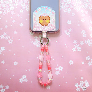 BT21 minini Official Cherry Blossom Phone Tag Holder