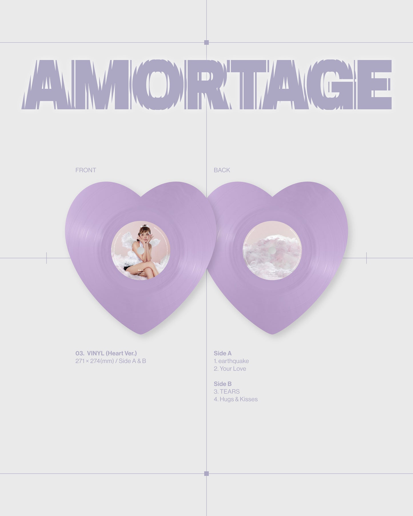 JISOO - AMORTAGE 1st Mini Album Vinyl LP Version
