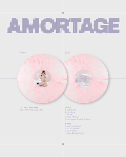 JISOO - AMORTAGE 1st Mini Album Vinyl LP Version