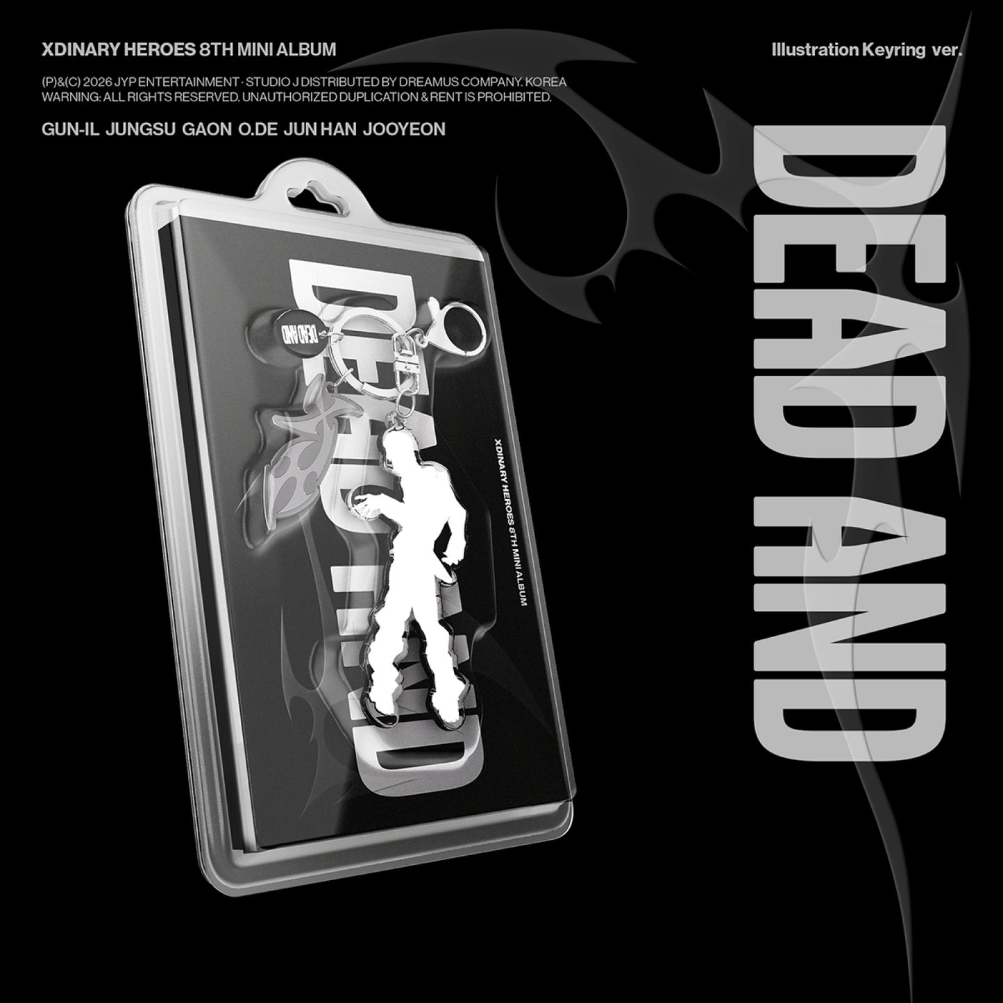XDINARY HEROES - DEAD AND 8th Mini Album ILLUSTRATION KEY RING Ver.