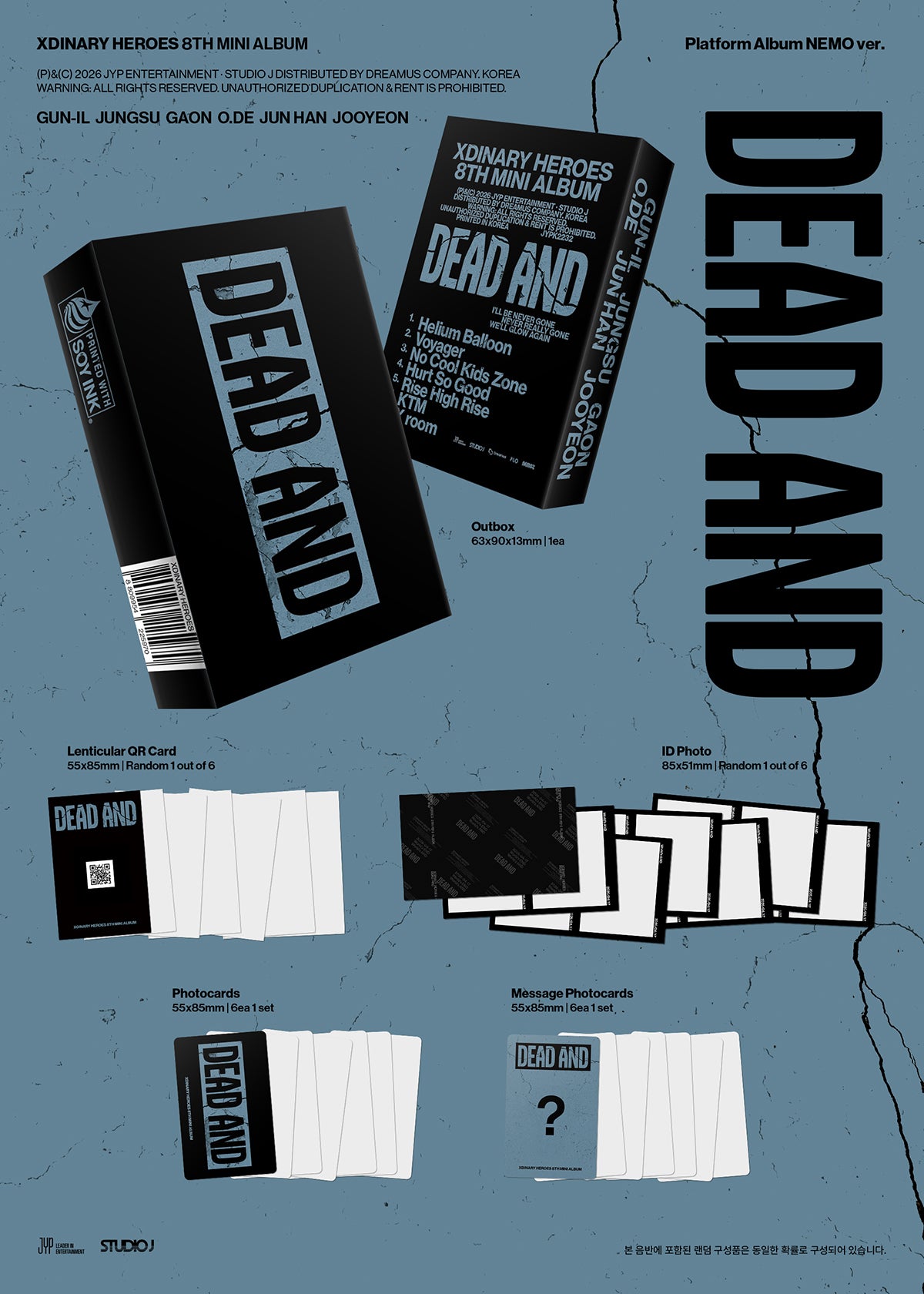 XDINARY HEROES - DEAD AND 8th Mini Album PLATFORM NEMO Ver.