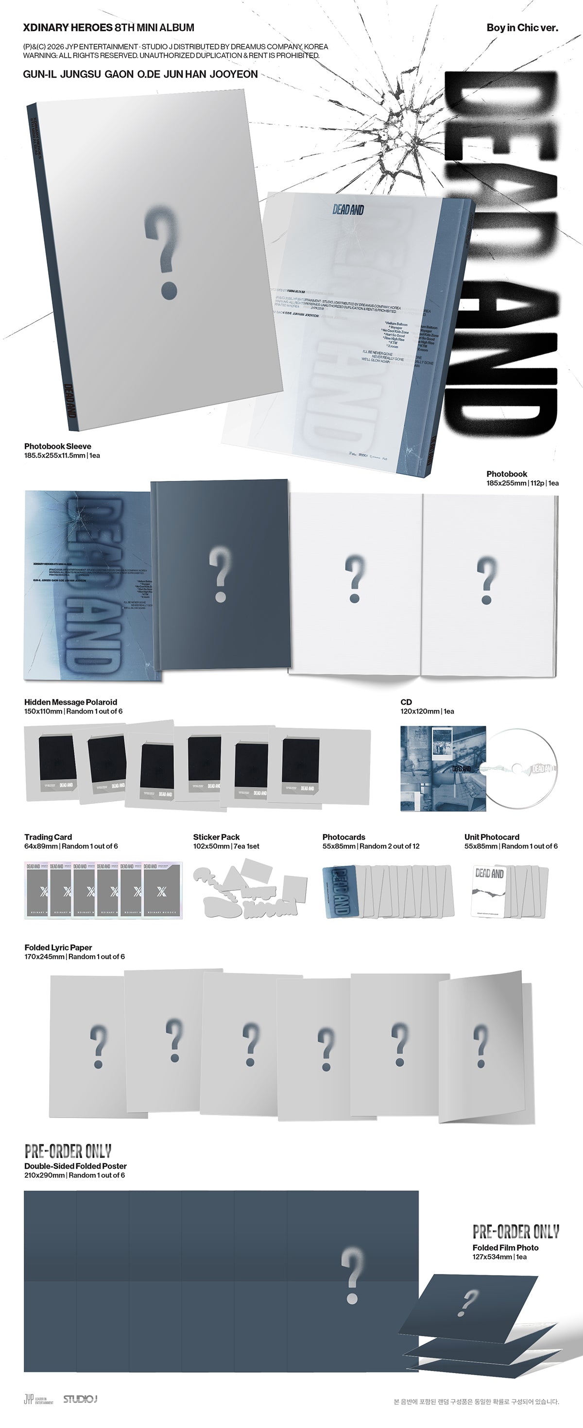 XDINARY HEROES - DEAD AND 8th Mini Album