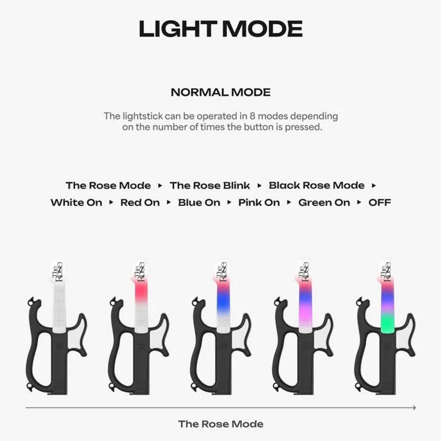 The Rose Official Rostar Light Stick Ver.2 & Strap