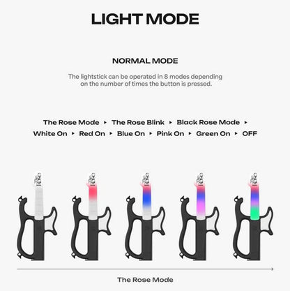 The Rose Official Rostar Light Stick Ver.2 & Strap