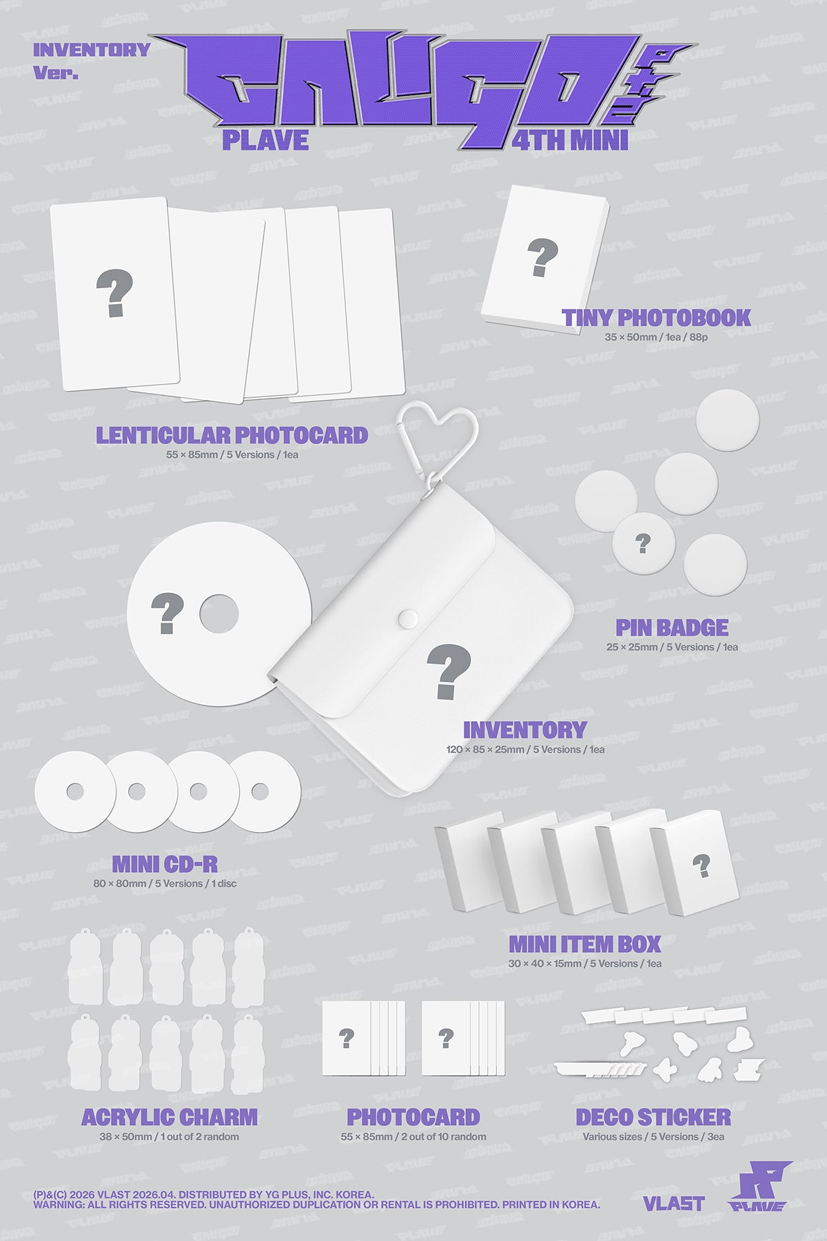 PLAVE - CALIGO PT.2 4th Mini Album INVENTORY Ver.