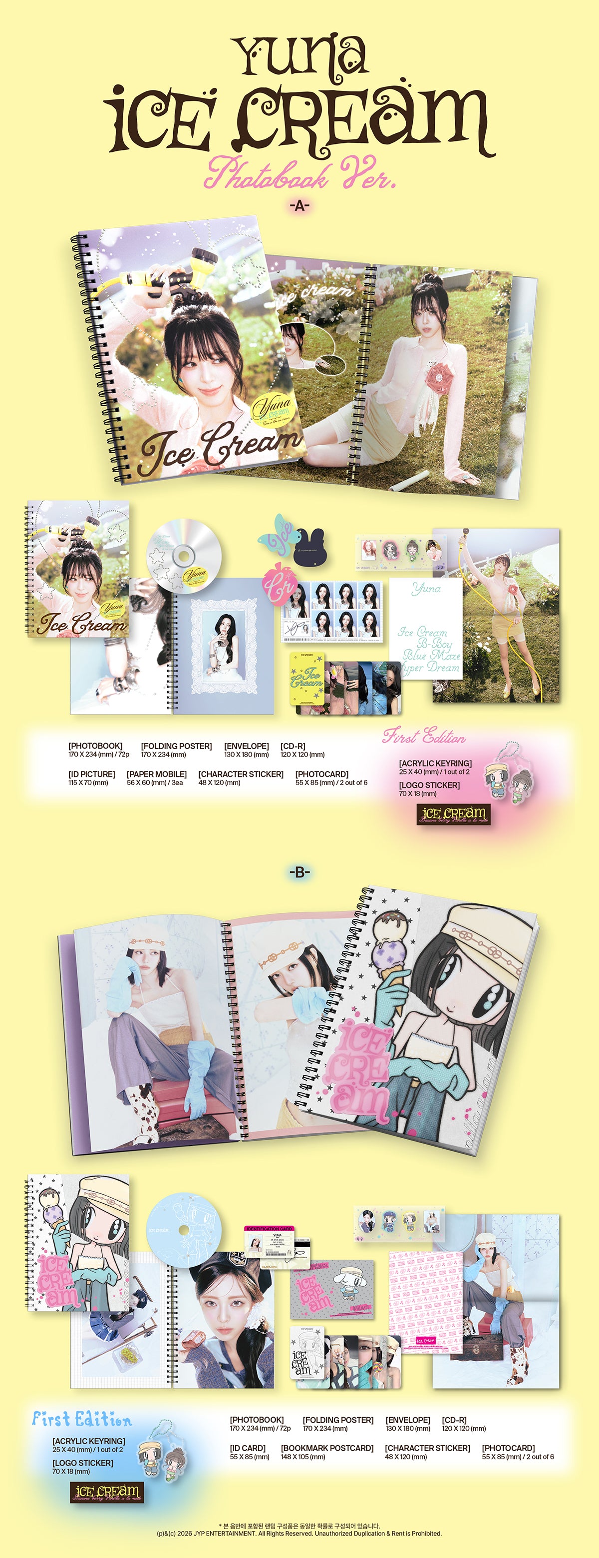 ITZY YUNA - ICE CREAM 1st Mini Album PHOTOBOOK Ver