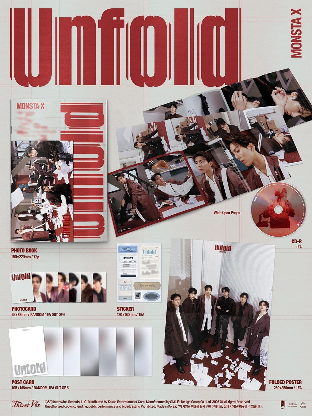 MONSTA X - UNFOLD USA 1st Full Album