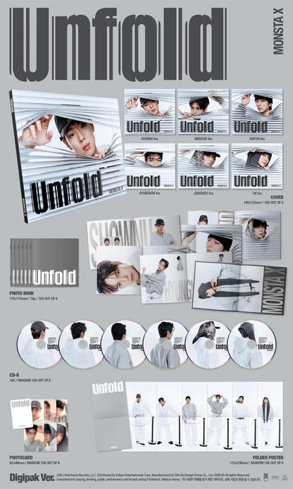 MONSTA X - UNFOLD USA 1st Full Album DIGIPACK Ver