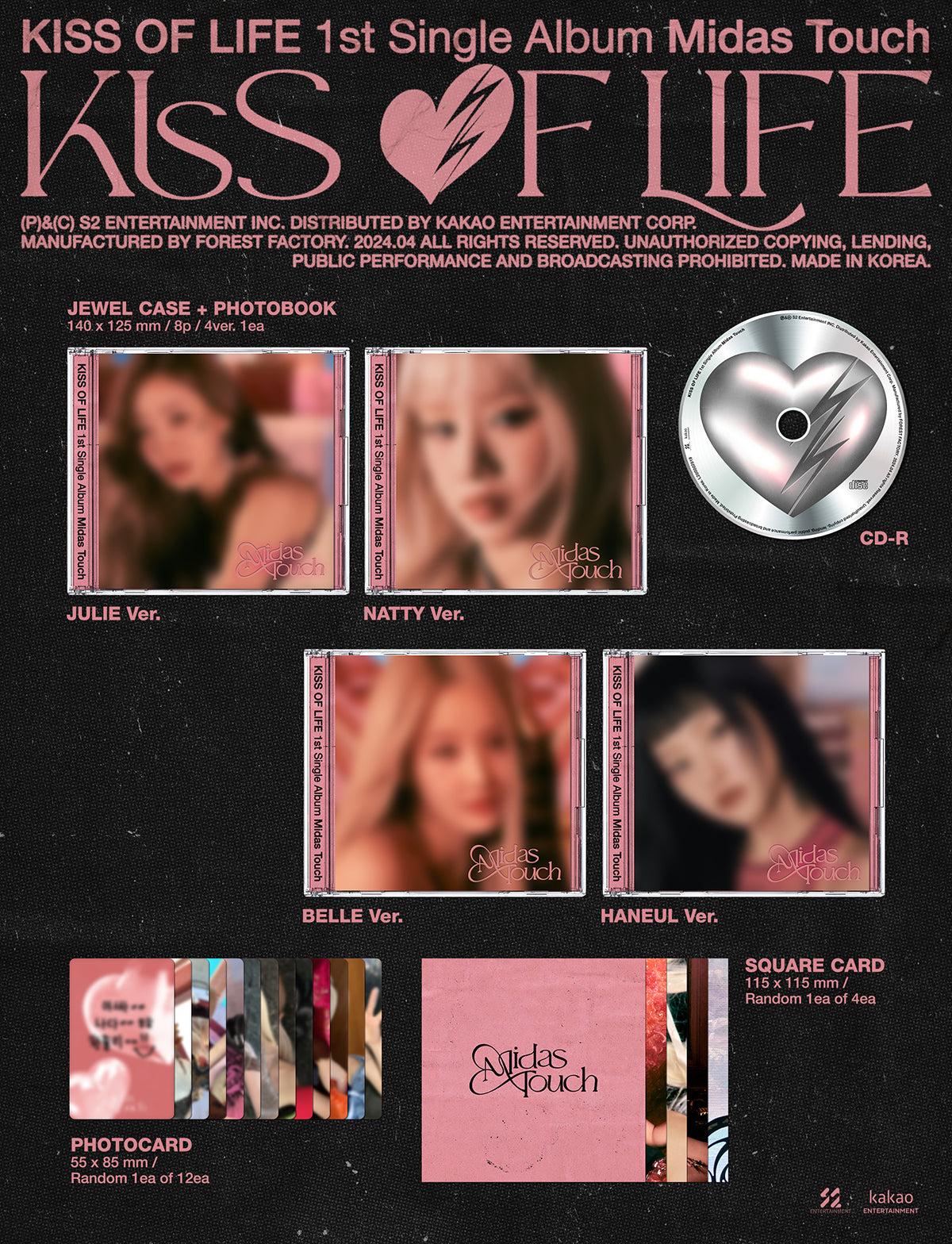 KISS OF LIFE - Midas Touch 1st Single Album JEWEL Version