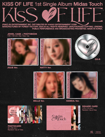 KISS OF LIFE - Midas Touch 1st Single Album JEWEL Version