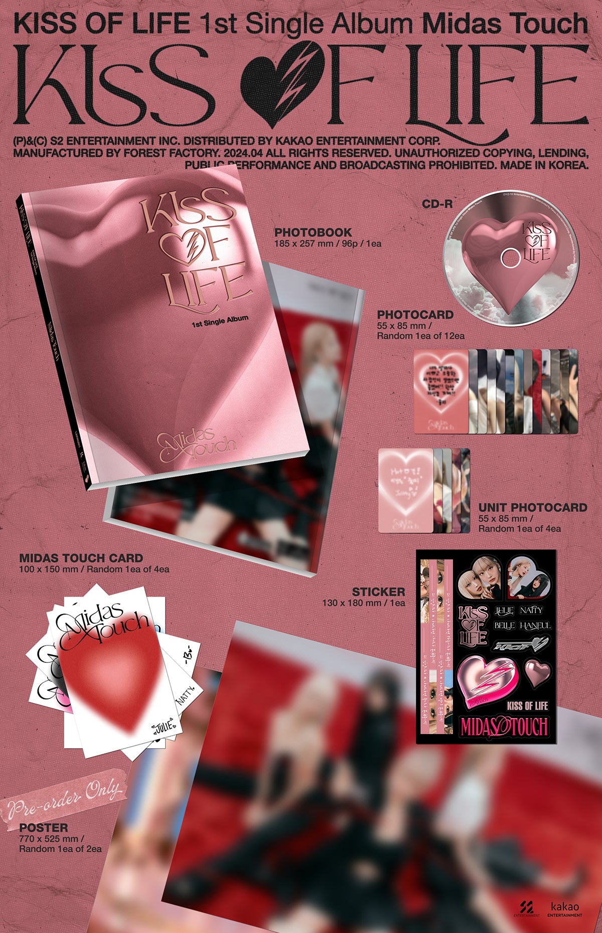 KISS OF LIFE - Midas Touch 1st Single Album