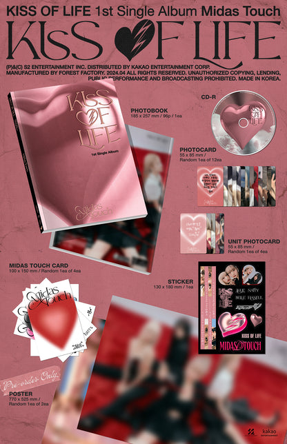 KISS OF LIFE - Midas Touch 1st Single Album