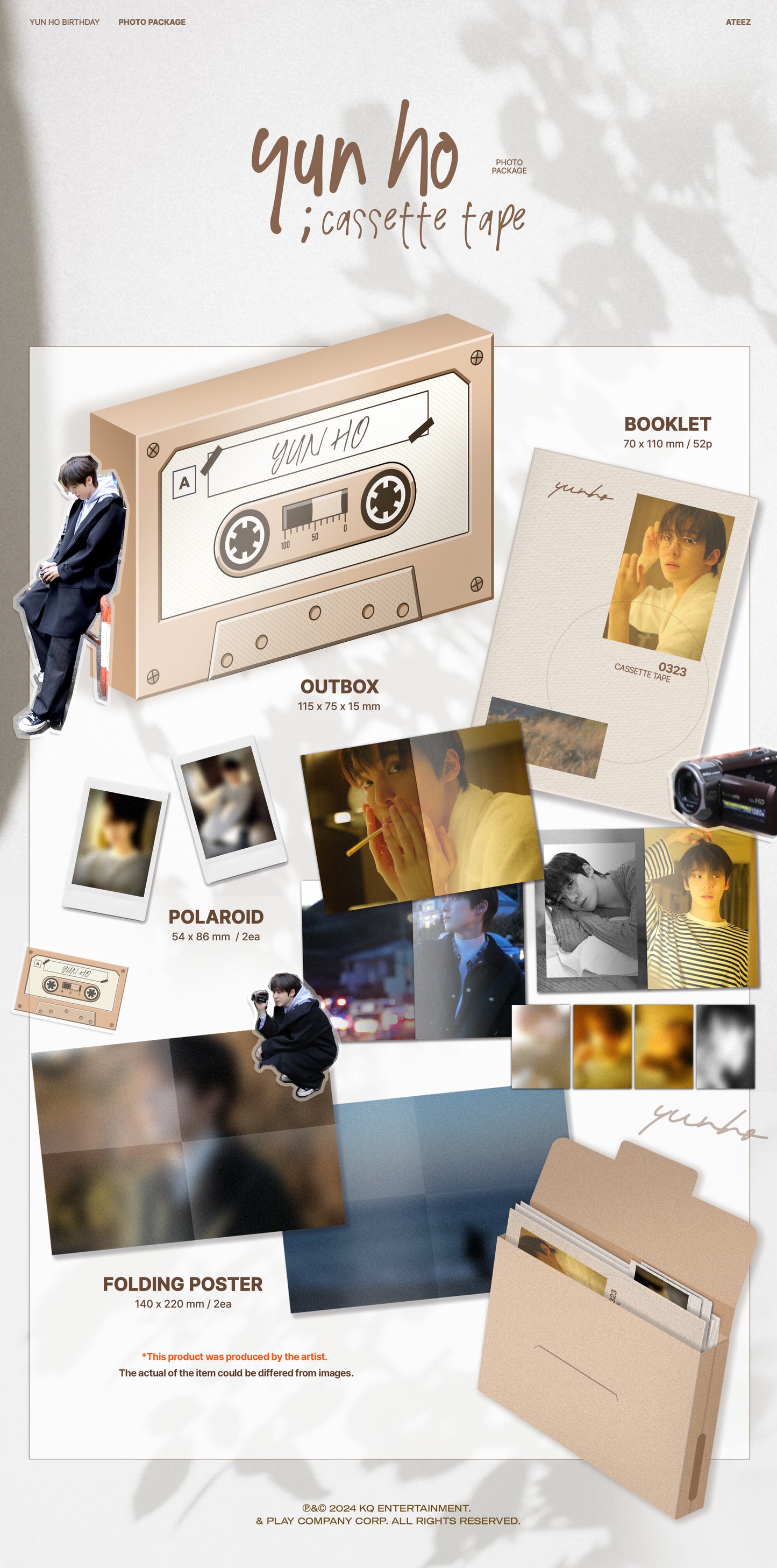ATEEZ YUN HO Official YUN HO ; CASSETTE TAPE Photo Package