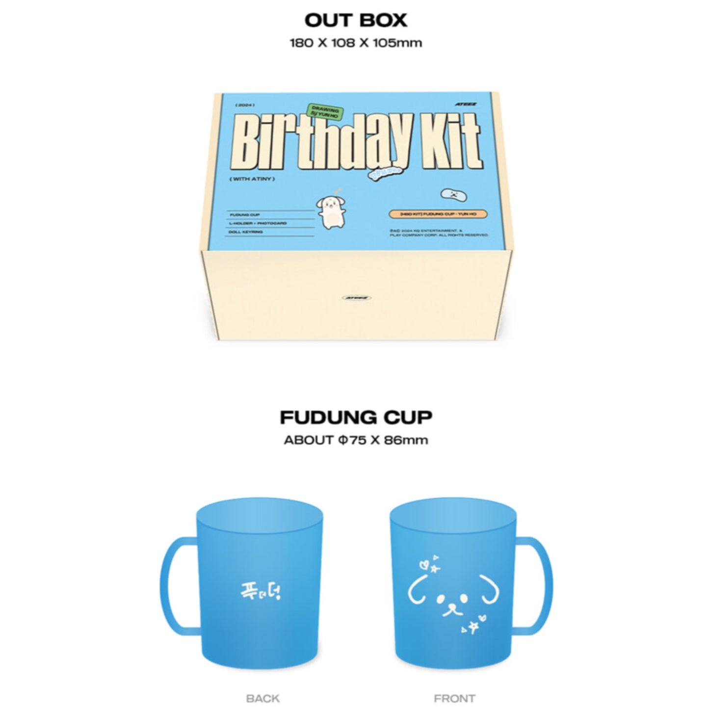 ATEEZ YUN HO Official HBD KIT FUDUNG CUP