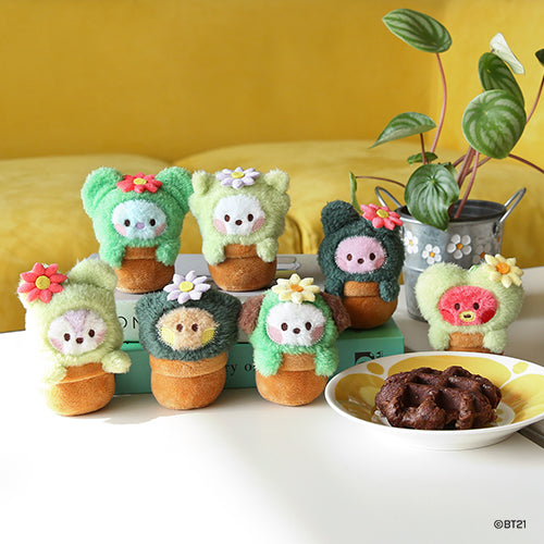 BT21 mini minini Official Green Plush Keyring