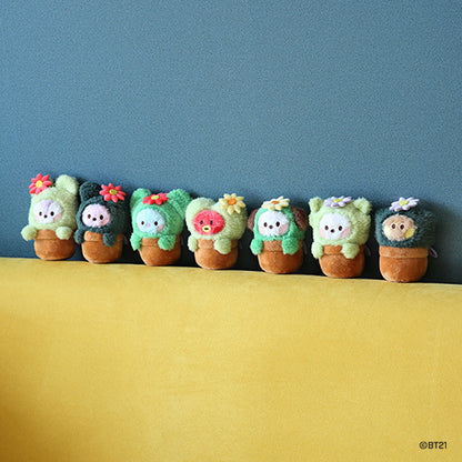 BT21 mini minini Official Green Plush Keyring