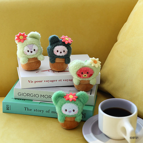 BT21 mini minini Official Green Plush Keyring