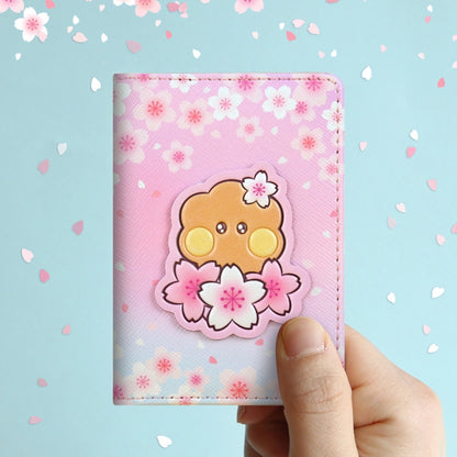 BT21 Minini Official Leather Patch Card Case Cherry Blossom Ver
