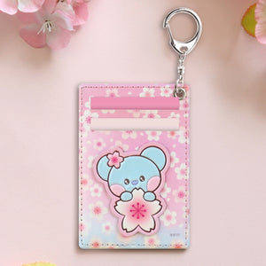 BT21 Minini Official Leather Patch Card Holder Cherry Blossom Ver