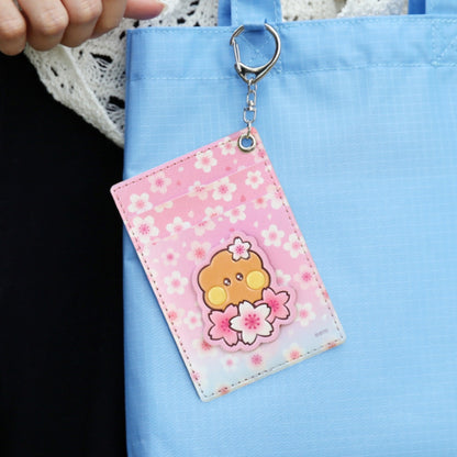 BT21 Minini Official Leather Patch Card Holder Cherry Blossom Ver