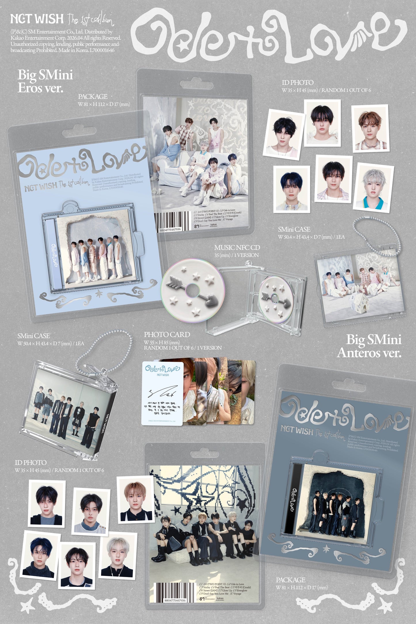 NCT WISH - ODE TO LOVE 1st Album BIG SMINI (Random Ver)