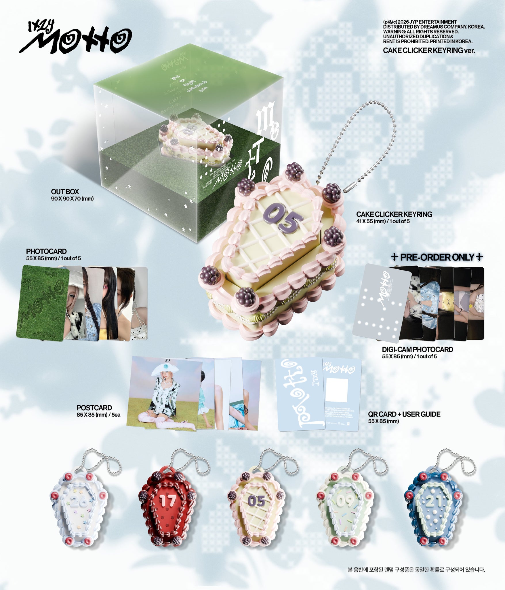 ITZY - MOTTO 12th Mini Album CAKE CLICKER KEYRING Ver – K-STAR