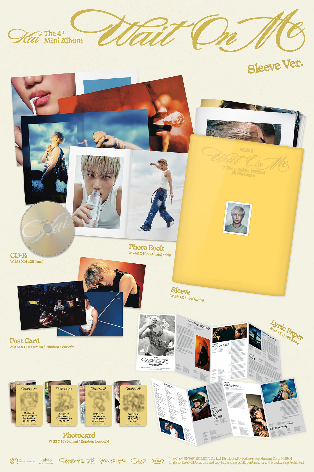 EXO KAI - WAIT ON ME 4th Mini Album SLEEVE Ver