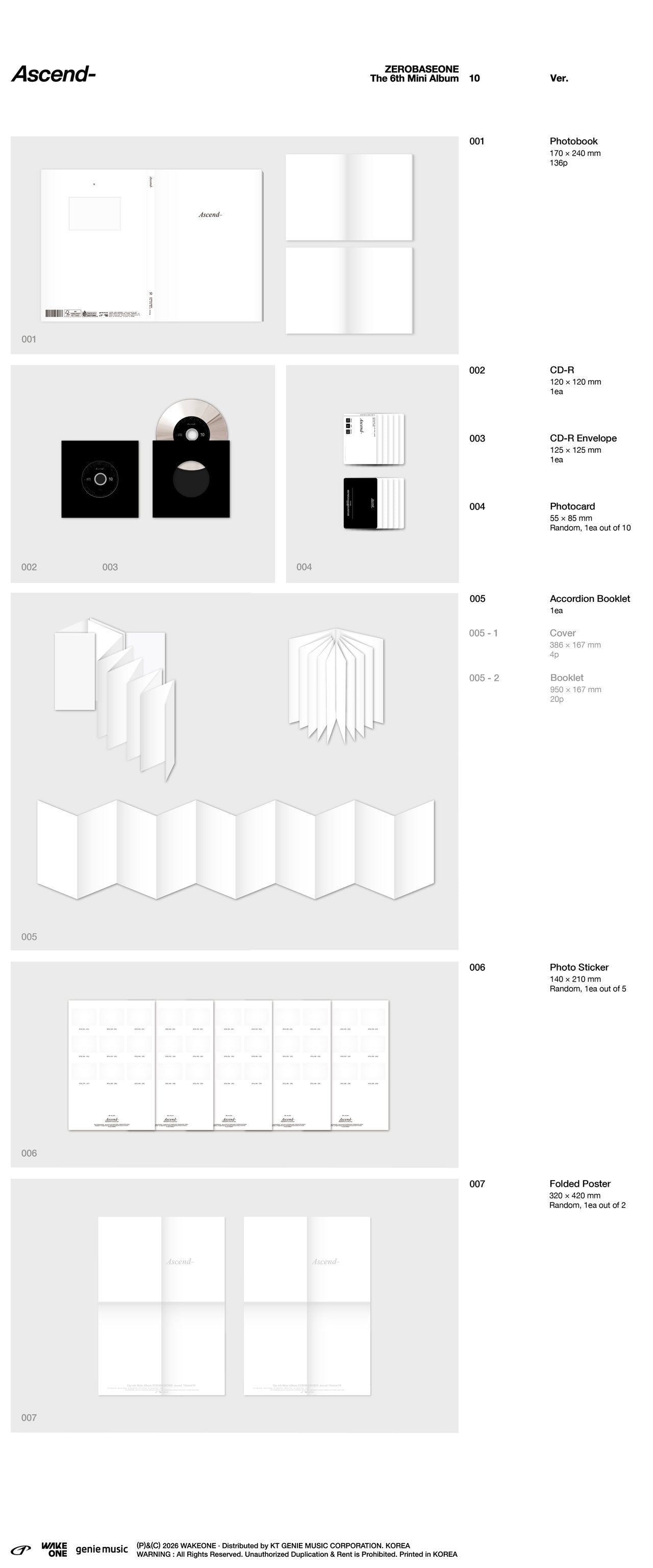 ZEROBASEONE ASCEND- 6th Mini Album PHOTO BOOK Ver