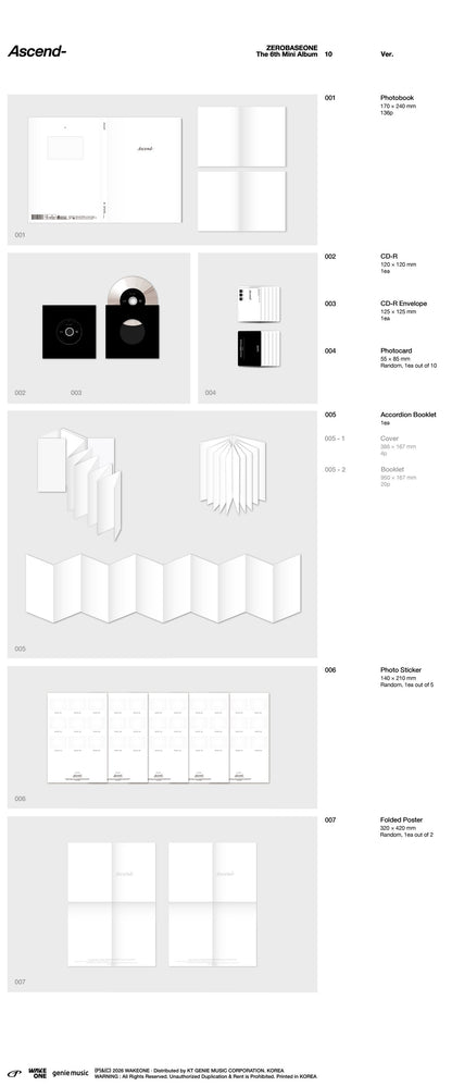 ZEROBASEONE ASCEND- 6th Mini Album PHOTO BOOK Ver