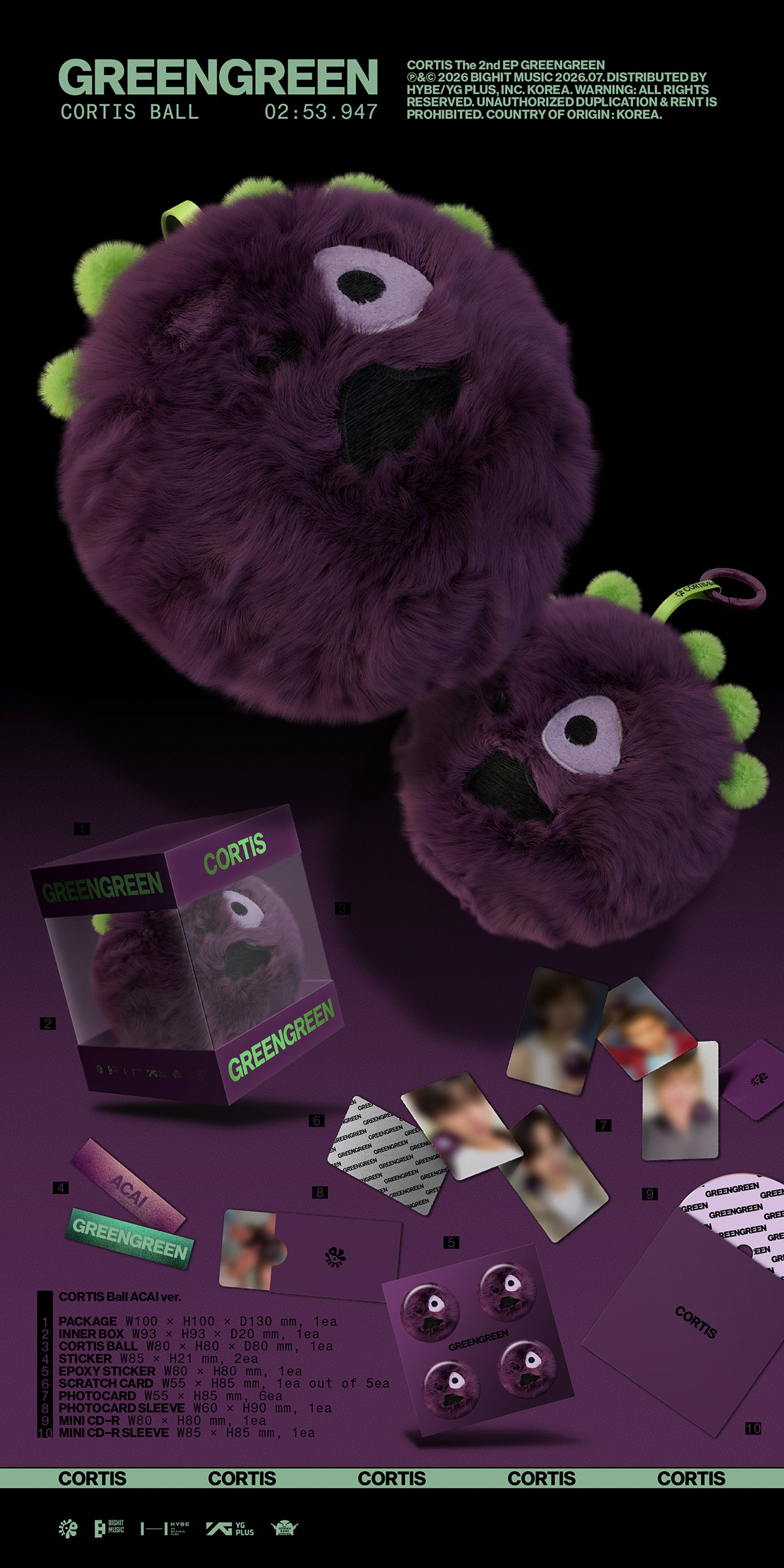 CORTIS - GREENGREEN 2nd EP Album CORTIS BALL Ver (Pre Order MID JULY 2026)