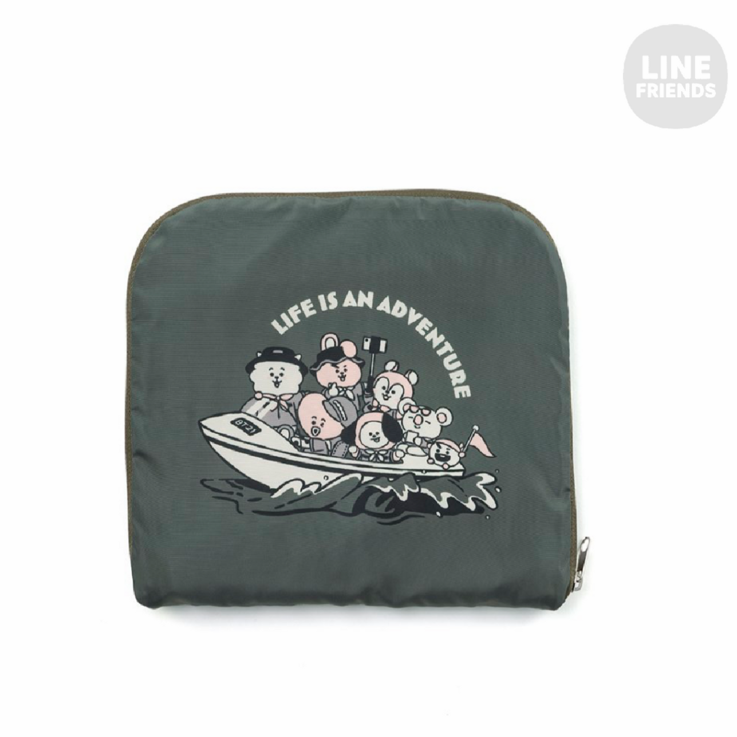 BT21 JAPAN Official Yeah! Fun Trip Boston Folding Bag