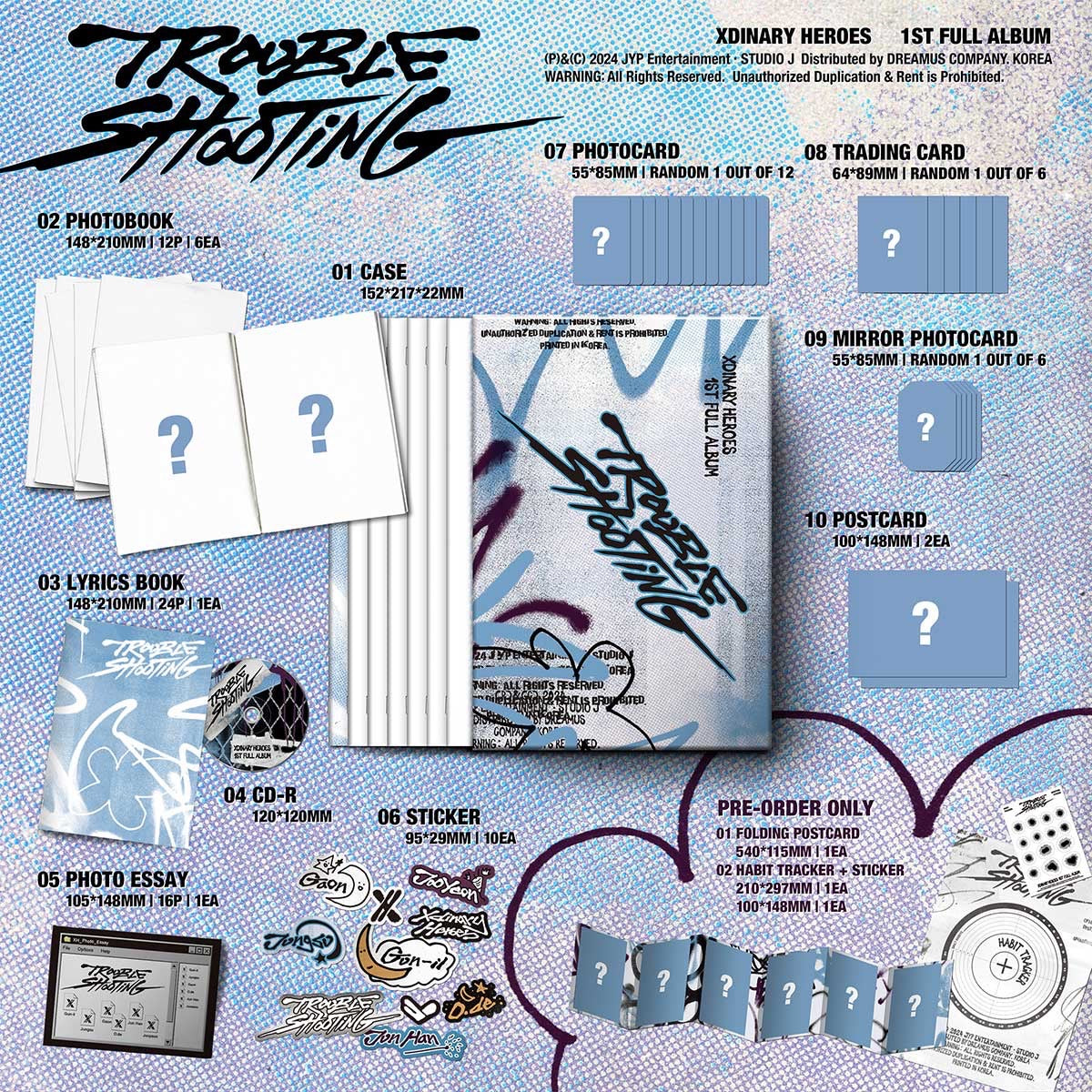 XDINARY HEROES - TROUBLESHOOTING 1st Album ( You Can Choose Ver. )