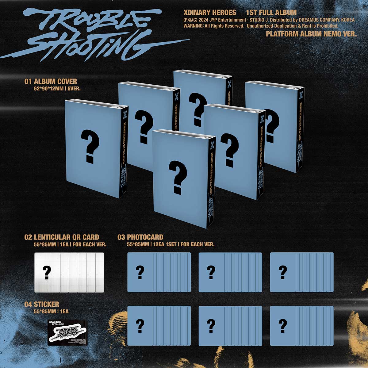 XDINARY HEROES - TROUBLESHOOTING 1st Album PLATFORM Ver ( You Can Choose Member )