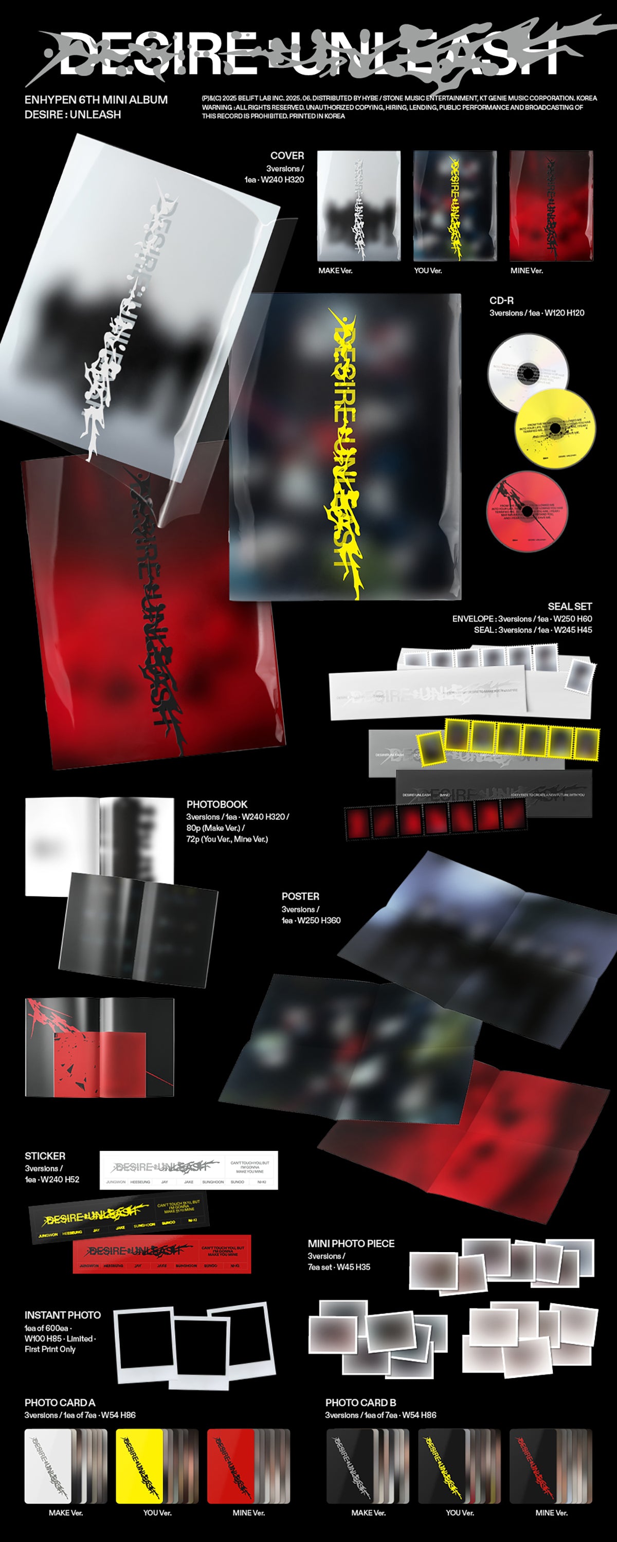 ENHYPEN - DESIRE : UNLEASH 6th Mini Album