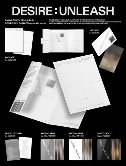 ENHYPEN - DESIRE : UNLEASH 6th Mini Album Weverse Ver