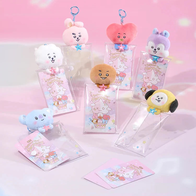 BT21 BABY Official BEYOND THE JOURNEY Clear Plush Pouch Keyring