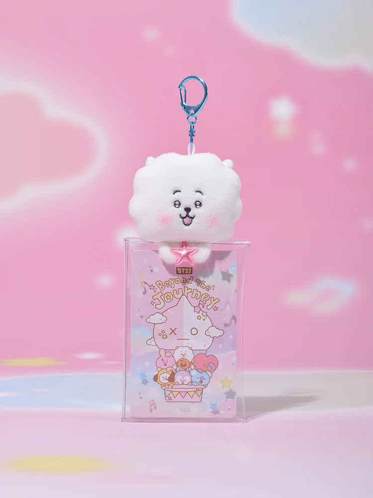 BT21 BABY Official BEYOND THE JOURNEY Clear Plush Pouch Keyring