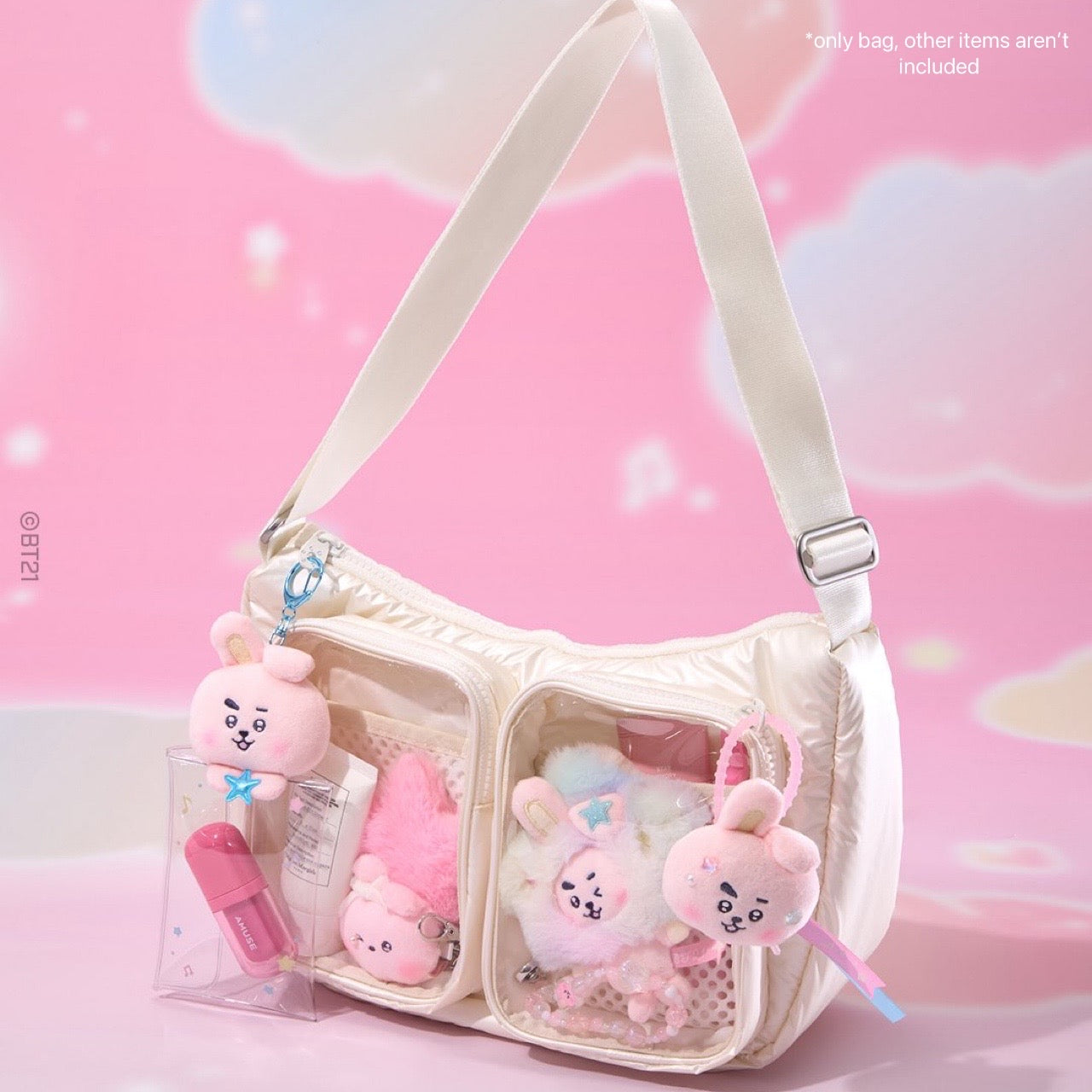 BT21 BABY Official BEYOND THE JOURNEY Clear Pocket Multi Cross Bag