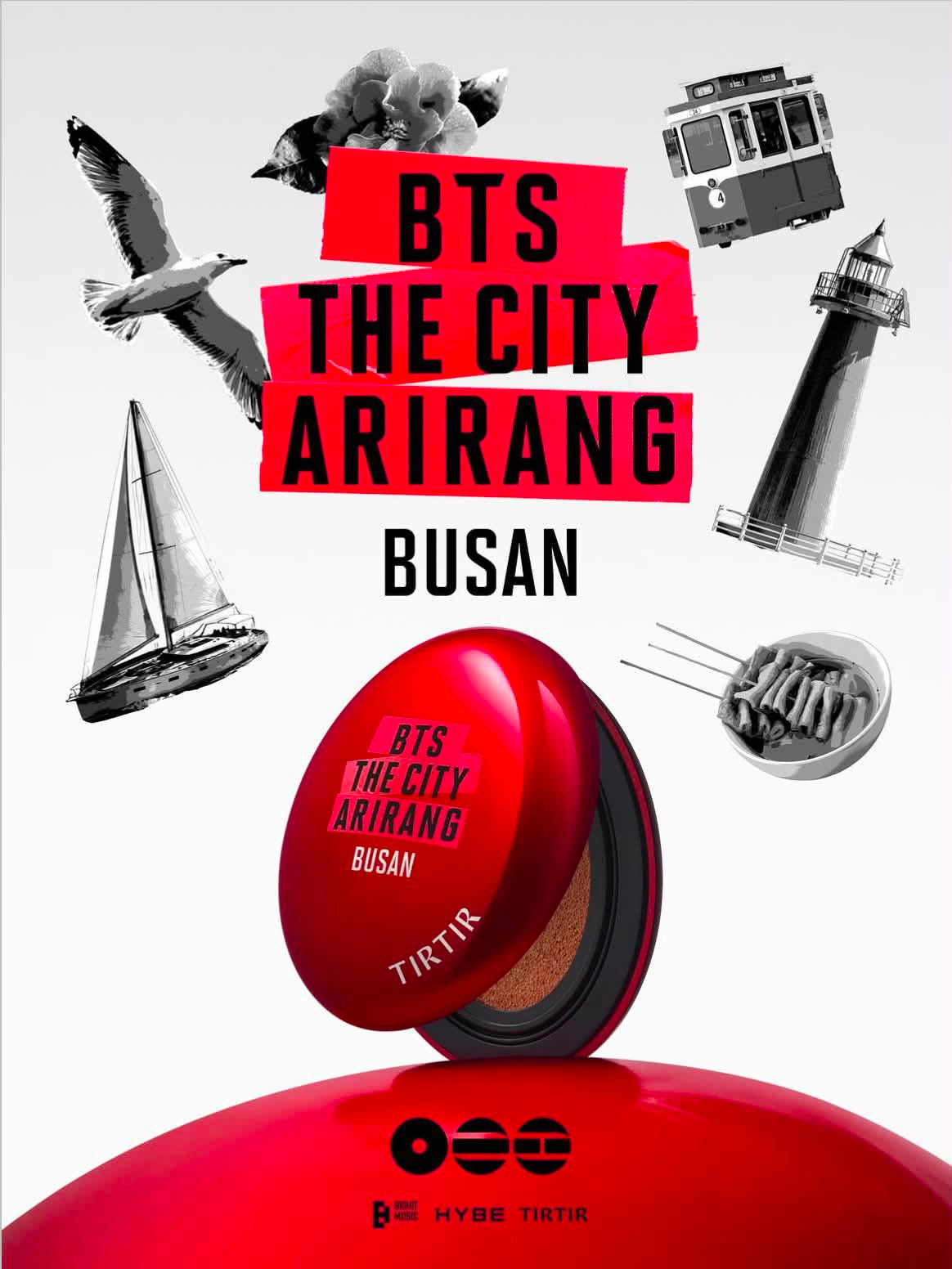 TIRTIR x BTS THE CITY BUSAN ICONIC RED DUO Set (Cushion + Lip Oil