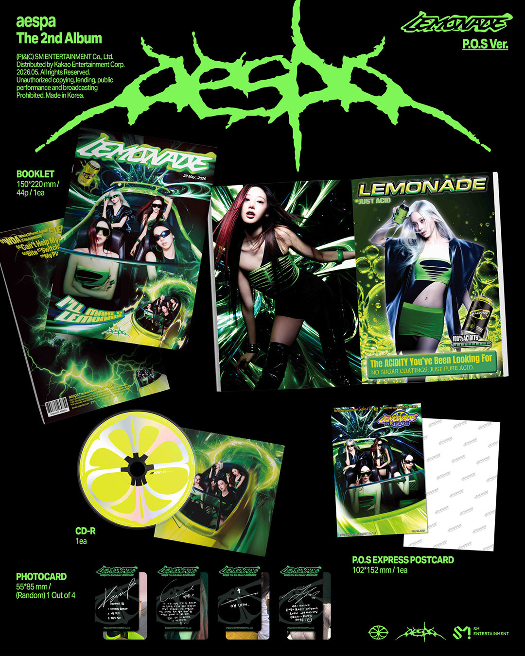 aespa - LEMONADE 2nd Album P.O.S Ver