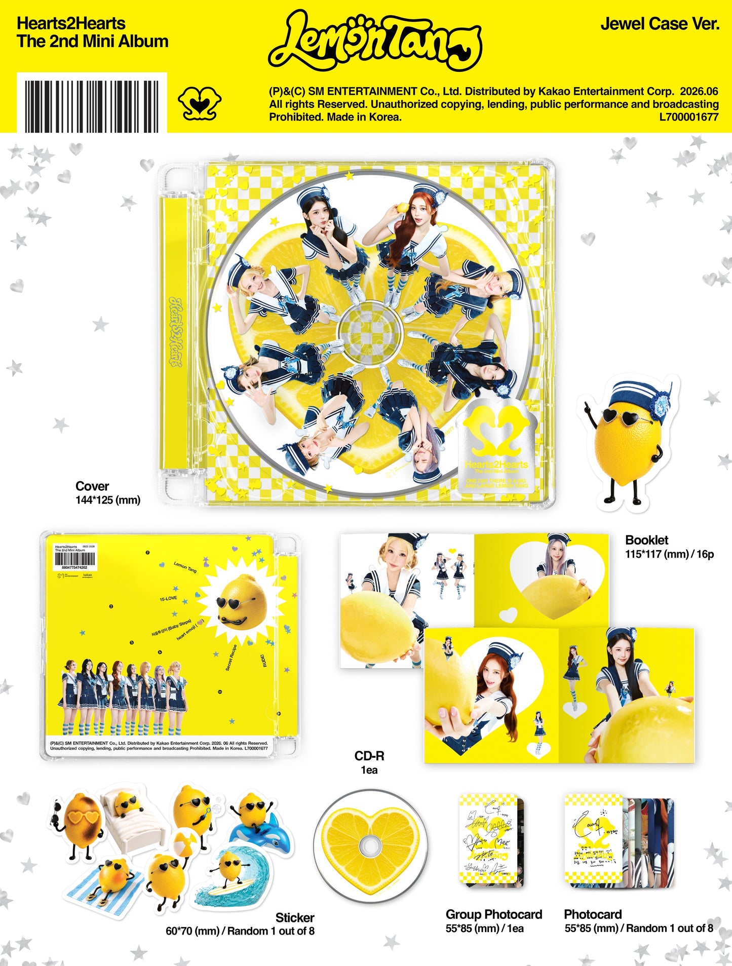 HEARTS2HEARTS - LEMON TANG 2nd Mini Album Jewel Case Ver