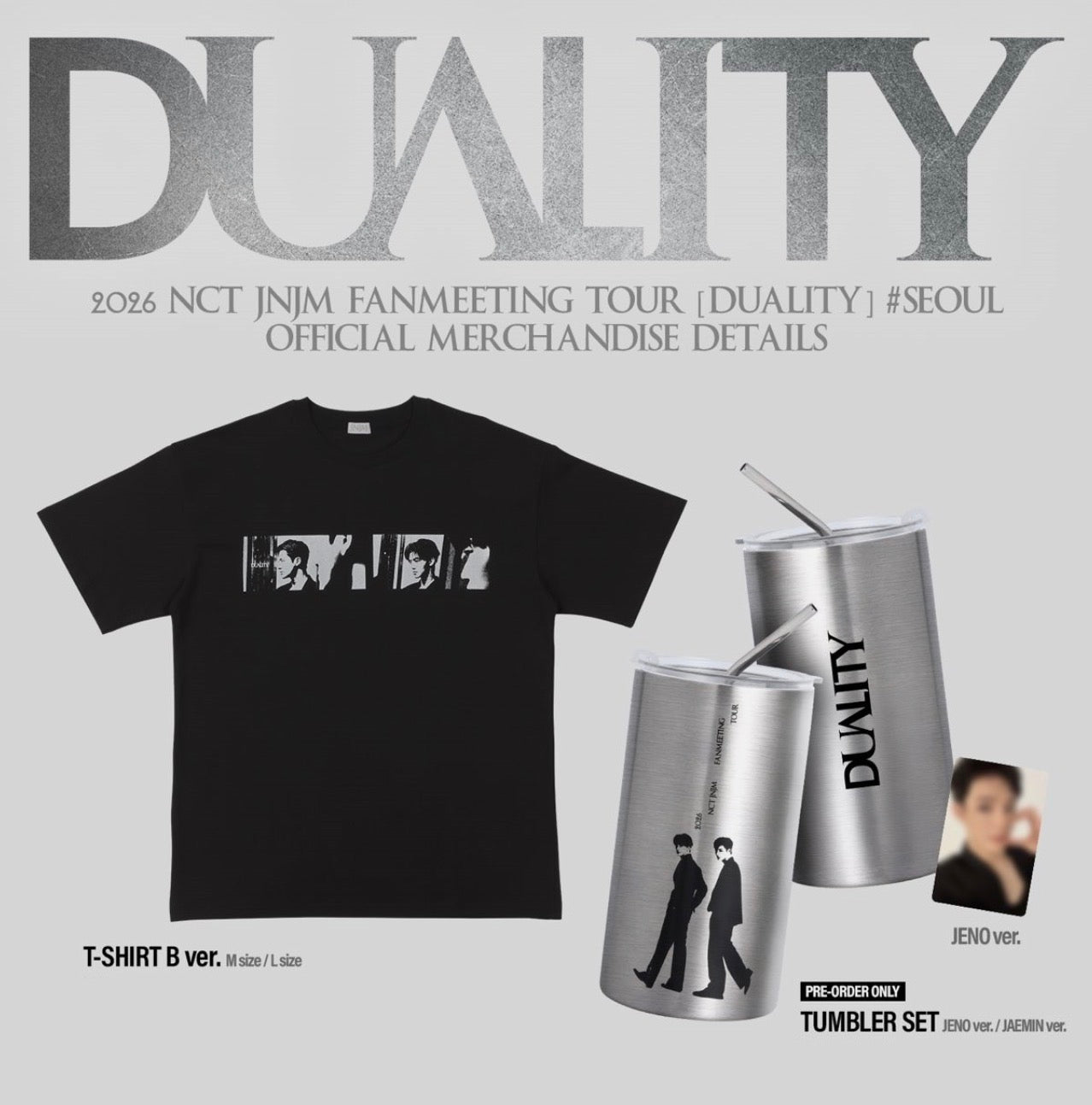 NCT JNJM 2026 Fanmeeting Tour DUALITY Official Merch (Pre-Order MID AUGUST 2026)