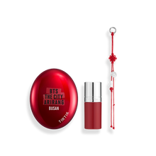 TIRTIR x BTS THE CITY BUSAN ICONIC RED DUO Set (Cushion + Lip Oil + Norigae Keyring)