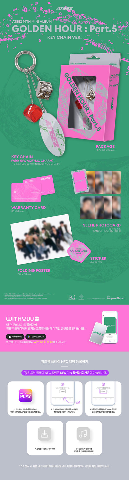 ATEEZ - GOLDEN HOUR : PART 5 KEYCHAIN Ver