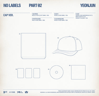TXT YEONJUN - NO LABELS PART 02 Cap Ver