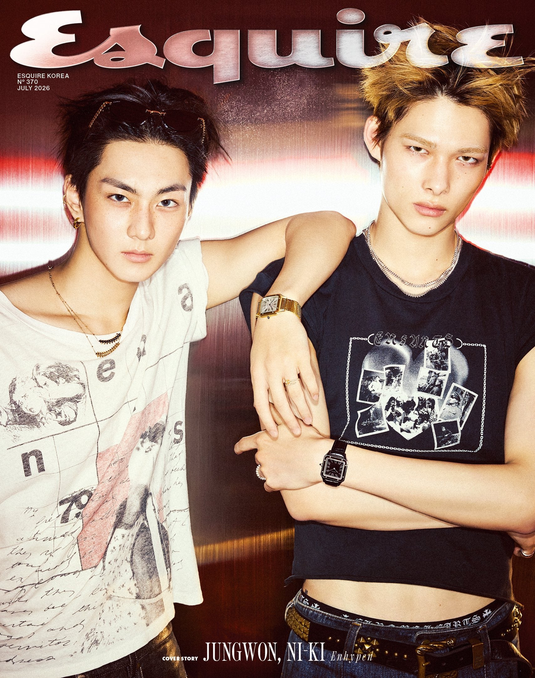 ESQUIRE KOREA - ENHYPEN JUNGWON NI-KI Cover Magazine July 2026 – K