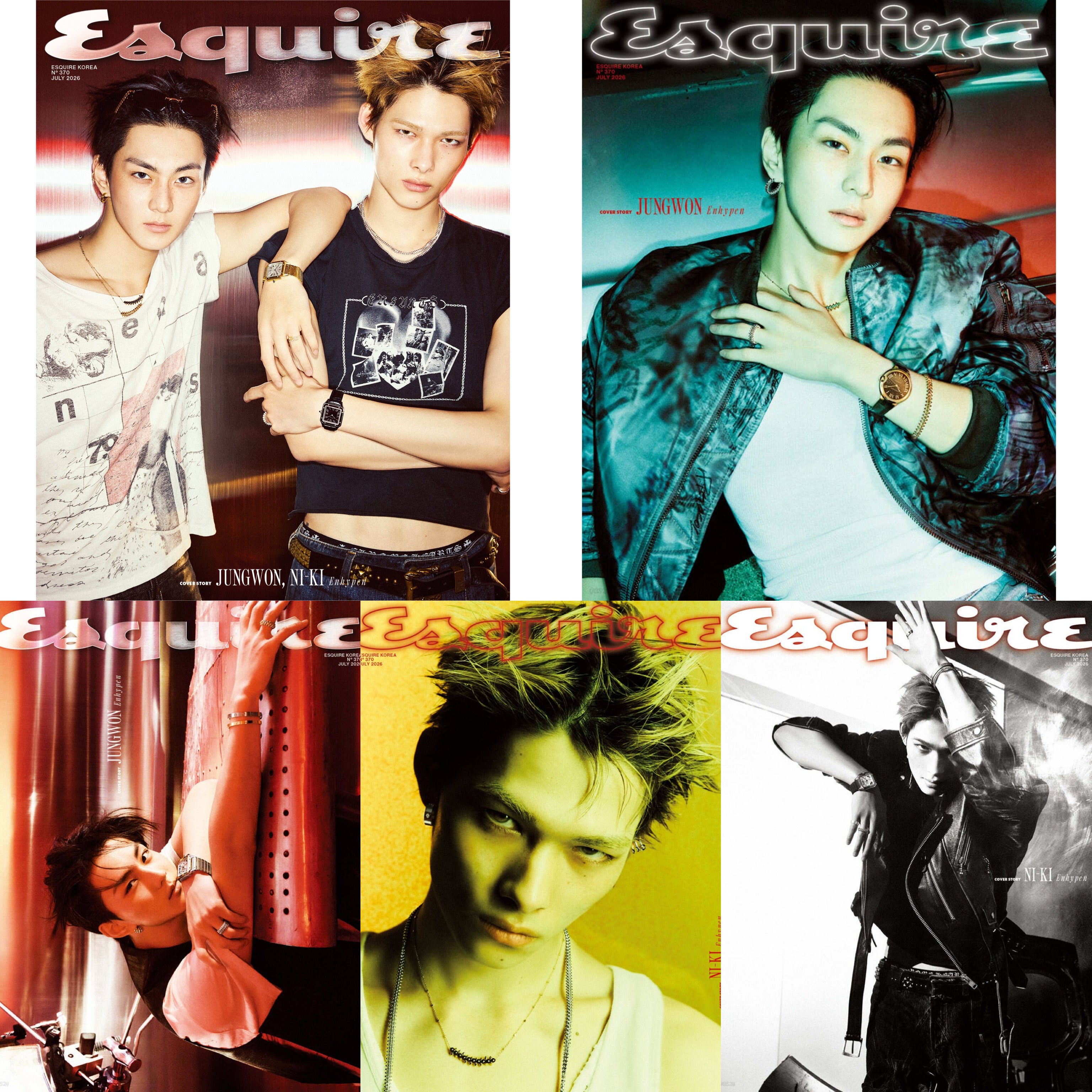 ESQUIRE KOREA - ENHYPEN JUNGWON NI-KI Cover Magazine July 2026 – K