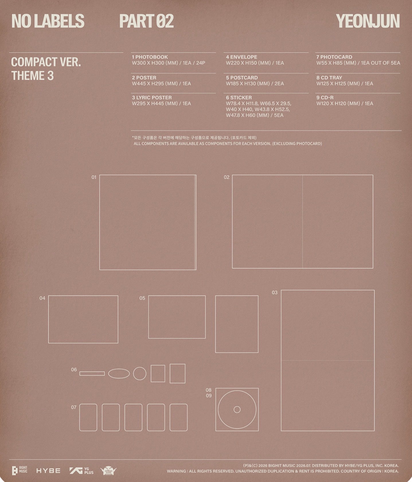TXT YEONJUN - NO LABELS PART 02 Compact Ver